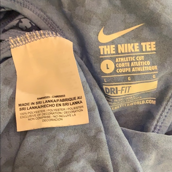 Nike Dry-Fit Athletic Cut Navy & Blue Tank Top. - Picture 8 of 8